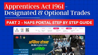 Apprentices Act 1961  PART 2  Designated amp Optional Trades NAPS How to use NAPS Portal [upl. by Akeenahs]