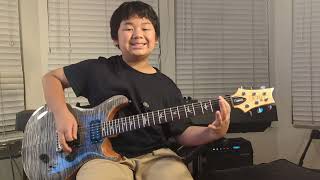 Slipknot quotSpit It Outquot Guitar cover by 10 yo [upl. by Yelhsa]