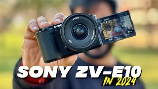 Sony ZV E10 in 2024  Worth Buying in 2024  Best Budget Vlogging Camera  Long Term Review  Hindi [upl. by Lyrac275]