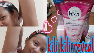 kili kili reveal challenge using veet hair removal cream [upl. by Cade]