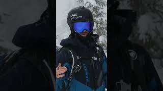 Staying Safe while Skiing Powder on Skis  shorts [upl. by Adi]