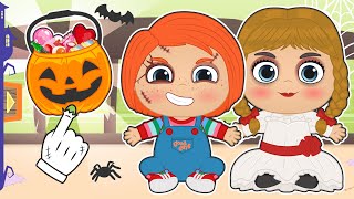 BEBÉS ALEX Y LILY 🎃 👻 Disfraces de Muñecos Terroríficos para Halloween [upl. by Doug]