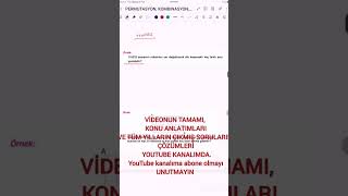 permütasyon kombinasyon binom konu anlatımı ve soru çözümü 10sınıf matematik konu anlatımı ayt [upl. by Aneris335]