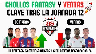 💸 CHOLLOS FANTASY FICHAJES RECOMENDABLES y VENTAS CLAVE en BIWENGER tras la JORNADA 12 [upl. by Eli893]