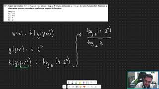 UFPR 2025  Questão 07  Funções Composição de funções [upl. by Odnama]