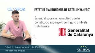 Estatut dAutonomia de Catalunya Preparació oposicions [upl. by Marlen854]