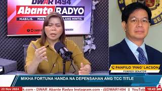 PING LACSON on Political Ceasefire Mary Jane Veloso Interview on DWAR [upl. by Sairtemed455]