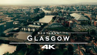 Glasgow Scotland 🏴󠁧󠁢󠁳󠁣󠁴󠁿  by drone 4K [upl. by Dawaj126]