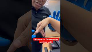 Chiropractic Treatment for sprained wrist drrajneeshkant worldfamouschiropractor [upl. by Enirtak]