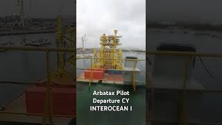 DEPARTURE CY INTEROCEAN I FM SAIPEM TERMINAL ARBATAX arbatax offshore saipem Ogliastra [upl. by Anaihsat800]