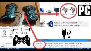 Conecta 2 mandos de ps3 al PC via usbbluetooth  Instalacion soluciones y desinstalacion SCP [upl. by Eatnad489]