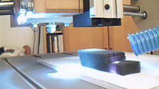 24 Watt Diode Laser cutting 25 cm thick polyester foam [upl. by Guido]