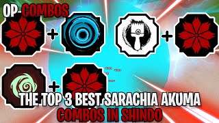 CODE 3 BEST OP SARACHIA AKUMA COMBOS IN SHINDO LIFE  Shindo [upl. by Adyela417]