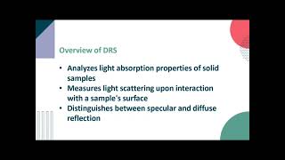 UV DRS Diffuse Reflectance spectroscopy [upl. by Nywde]