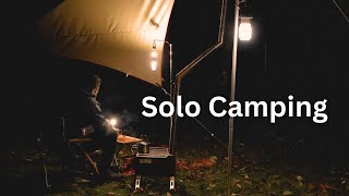 An Evening Solo Camping in the Rain  Snow Peak Minimal Setup [upl. by Alamat]