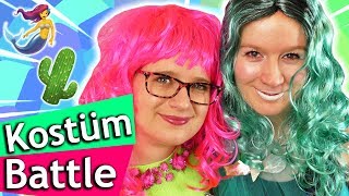 DIY KARNEVAL KOSTÜME selber machen  Fasching Ideen Kaktus vs Meerjungfrau Sonntagschallenge 201 [upl. by Johna]