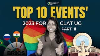 Top events of 2023 for CLAT UG  Part II [upl. by Ehr708]