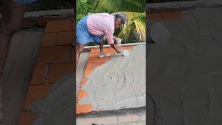 Roof coll tile joint filling ❤️ construction shortsfeed shorts skills amazing [upl. by Ynohtnael]