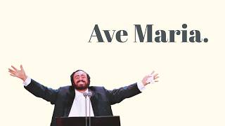 Luciano Pavarotti  Ave Marie SchubertLyric Video [upl. by Webber]