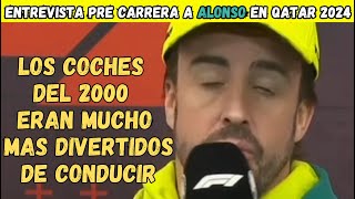 Entrevista a FERNANDO ALONSO pre carrera GP F1 QATAR 2024 [upl. by Greene448]