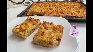 Schnelles Blechkuchen mit Mandelkruste in nur 10 Minuten I Einfaches Blechkuchen Rezept [upl. by Tomkin224]