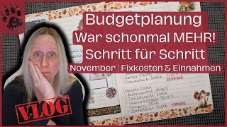 SPAREN November Budget planen 😱 Wieder wenig ECHTE Einnahmen amp Ausgaben budgetplanung vlog geld [upl. by Nahgam835]