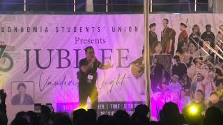 Sunep Lemtur Performing Live During T Khel Students Union Platinum Jubilee  Vaudeville Night [upl. by Ennairrac]