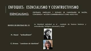 ESENCIALISMO Y CONSTRUCTIVISMO [upl. by Ecarret]