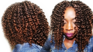 How To Crochet Curly Hair  Ombre T1B30 Waterwave [upl. by Eilrahc669]