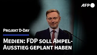 Medienberichte FDP soll Ampelbruch von langer Hand geplant haben  AFP [upl. by Crary]