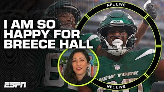 I am SO HAPPY for Breece Hall 🙂 Thoughts on the Jets beyond Rodgers return  NFL Live [upl. by Elleina242]