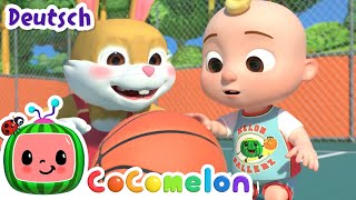 Basketballlied  CoComelon  JJs Animal Time Deutsch  Cartoons und Kinderlieder [upl. by Adnamra]