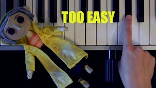 Other Fathers Song for Coraline  one finger EASY piano tutorial melodica tutorial [upl. by Cioban961]