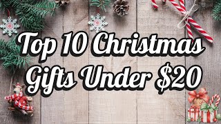 Top 10 Christmas Gifts Under 20  Affordable Gift Ideas  BudgetFriendly Presents  gift ideas [upl. by Lapides]