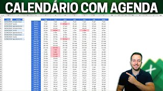 Calendário Interativo no Excel 2024 com Agenda de Compromissos Automática  Como Fazer [upl. by Rip]