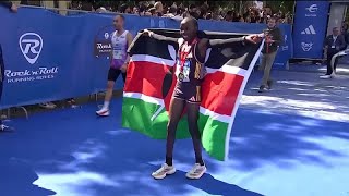 Ethiopia Kenya dominate Madrid marathon [upl. by Stormie127]