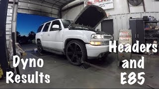 Tahoe Headers Dyno Results with E85 [upl. by Byrn]