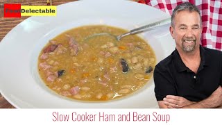 Slow Cooker Ham and Bean Soup  Easy Crockpot [upl. by Odella]