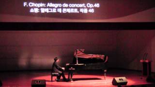 F Chopin  Allegro de Concert Op46  Pf 박항익 [upl. by Hausmann430]