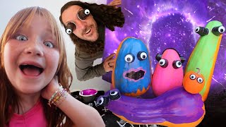 PUMPKiN RAiNBOW GHOSTS Family Crafts with Adley Niko amp Navey diy pumpkins amp halloween challenges [upl. by Norved]