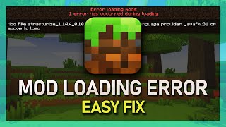 How To Fix Minecraft Mod Needs Language Provider Javafml [upl. by Aicnom255]