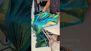 saree pre pleating service and professional saree draping class and tutorial [upl. by Haberman387]