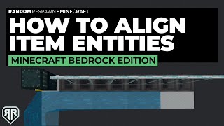 How to Align Items Using Water  MINECRAFT BEDROCK EDITION  Nintendo Switch [upl. by Bradman]