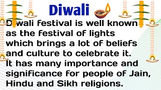 Diwali Paragraph Diwali EassyDiwali Eassy Translation In HindiEassy On Diwali In Englishdiwali [upl. by Tracie]