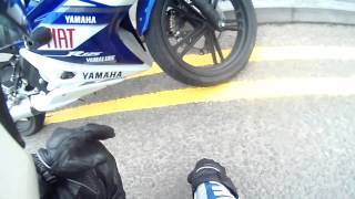 Crashing my yamaha yzf r125 crash aftermath in description [upl. by Nilra]