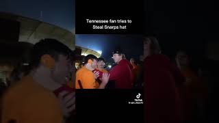 Tennessee fan steals Snarps hat football collegefootball [upl. by Haisi]