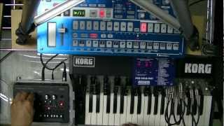 KORG MS20 amp MONOTRIBE MIDI CONTROL FROM ELECTRIBE EMX [upl. by Anelem]