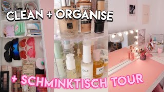 CLEAN  ORGANISE  SCHMINKTISCH  MAKEUP TOUR I MaVie Noelle [upl. by Shrier]