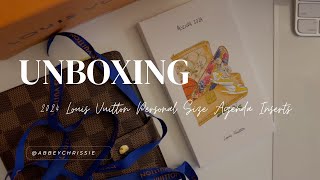 UNBOXING amp FLIPTHROUGH  2024 Louis Vuitton Agenda Refill Medium [upl. by Eriha]