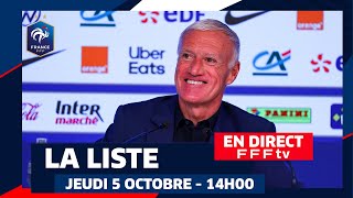 Lannonce de liste pour les matches doctobre 2023 en direct 14h00 I Équipe de France 2023 [upl. by Angie]